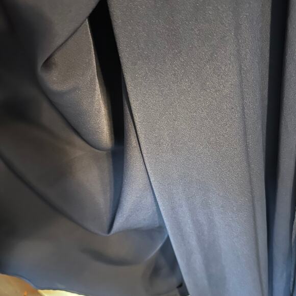 NWOT IEENA for Mac Duggal BOW ONE SHOULDER NAVY BLUE A-LINE FORMAL GOWN SZ 16 - Picture 11 of 12